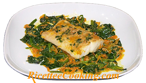 Filetti di merluzzo gratinati agli spinaci